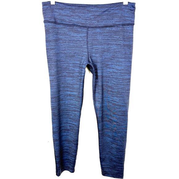 Outdoor Voices TechSweat Flex 7/8 Leggings Blue Black Space Dyed Print Large - Picture 1 of 6